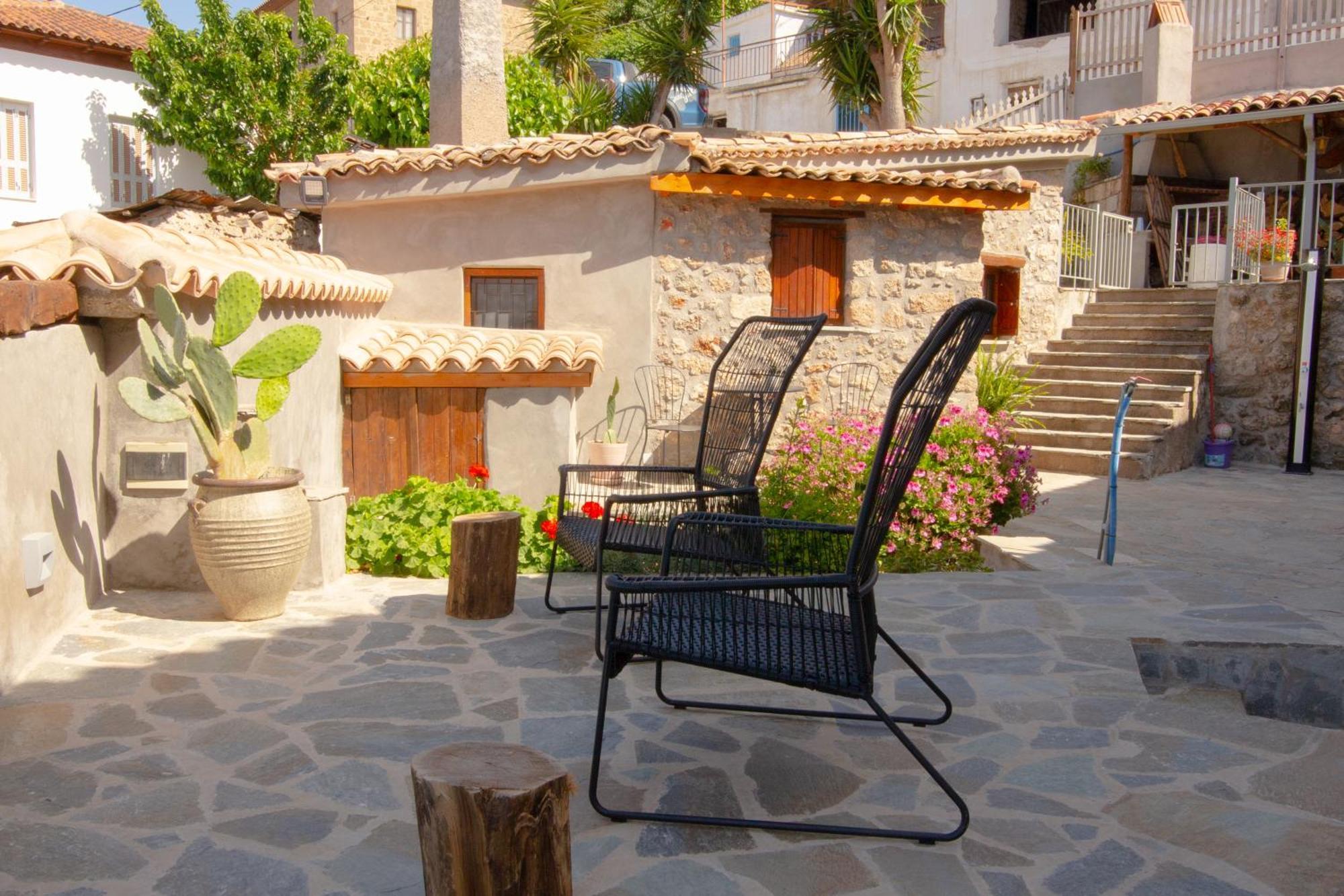 Fteri Stone House In Platanos, Akrata Apartment Luaran gambar